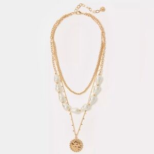 Brand New Lilly Pulitzer Paradise Party Necklace with Baroque Pearls